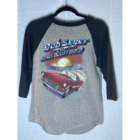 TOUR Sportswear Bob Seger The Silver Bullet Band Gray Black Shirt Men's Medium - Picture 1 of 2